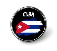 Cuba Cuban Flag Round Lapel Pin Button Brooch Pins Badge for Clothing Jewelry Accessories