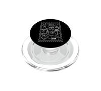 Cuba Cultural Icons Line Art Stamp PopSockets PopGrip for MagSafe