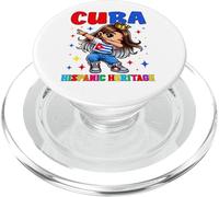 Cuba Dabbing Girl Hispanic Heritage Celebration for Kids PopSockets PopGrip for MagSafe