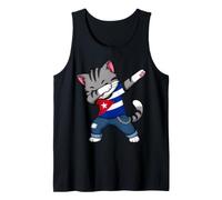 Cuba Flag Cat Dabbing Cuban Roots Tank Top