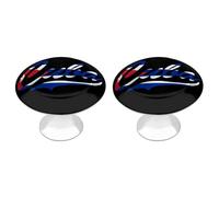 Cuba Flag Funny Round Cabinet Knobs Stainless Steel Drawer Pulls Decorative Door Handles