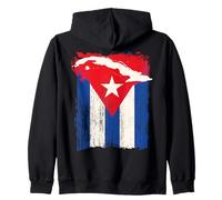 Cuba Flag Hoodie Cuban Hispanic Heritage Month Revolution Zip Hoodie