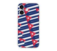 Cuba Flag Or Banner Cell Phone Basic Cases TPU Soft Cover Shockproof Slim Phone Case Compatible with iPhone 17/17 Air/17 Pro/17 Pro Max