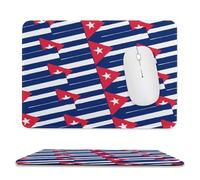 Cuba Flag Or Banner Non-Slip Mouse Pads Square Desk Mat Rubber Gaming Mousepad for Computer Laptop Gamers 7.9"x9.4"