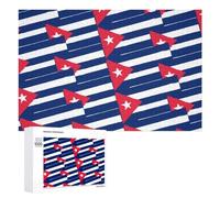 Cuba Flag Or Banner Wooden Puzzles for Adults Colorful Jigsaw Puzzle Home Decors Gift 1000 PCS
