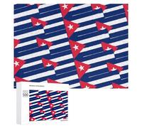Cuba Flag Or Banner Wooden Puzzles for Adults Colorful Jigsaw Puzzle Home Decors Gift 500 PCS