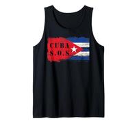 Cuba Flag Shirt Cuban SOS Support Help 2026 Tank Top