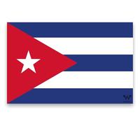 Cuba Flag Sticker 8.5 x 5.5 cm for Car & Motorhome - Country Flag - All Countries Available