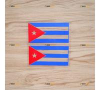 Cuba Flag Sticker Decal Vinyl - 2 Pack Blue + Red 10.2cm - for Car Boat Laptop Cup No Background Die-Cut