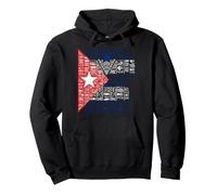 Cuba Flags Fusion with Taino Tribal Symbols Pullover Hoodie