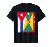 Cuba Grenada Half Flag Cuban Grenadian Heritage T-Shirt