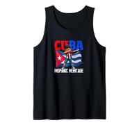 Cuba Hispanic Heritage Cuban Pride Flag Cuba Roots Heritage Tank Top
