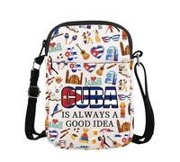 Cuba is Always A Good Idea Gift Cuba Travel Gift Cuba Salsa Cha-Cha Lover Cuba Cigar Rum Gift Crossbody Bag (Cuba cb UK)