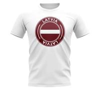 Cuba Junior Latvia Football Badge T-Shirt White | Size: 7-8 Years Cuba White 7-8 Years