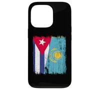 Cuba Kazakhstan Half Flag Cuban Kazakh Jersey Case for iPhone 13 Pro