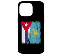 Cuba Kazakhstan Half Flag Cuban Kazakh Jersey Case for iPhone 14 Pro Max