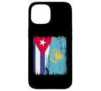 Cuba Kazakhstan Half Flag Cuban Kazakh Jersey Case for iPhone 15