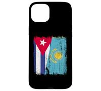 Cuba Kazakhstan Half Flag Cuban Kazakh Jersey Case for iPhone 15 Plus