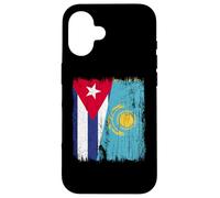 Cuba Kazakhstan Half Flag Cuban Kazakh Jersey Case for iPhone 16