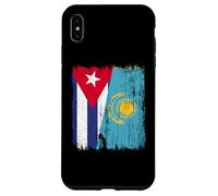 Cuba Kazakhstan Half Flag Cuban Kazakh Jersey Case for iPhone XS Max