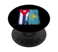 Cuba Kazakhstan Half Flag Cuban Kazakh Jersey PopSockets Adhesive PopGrip
