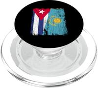 Cuba Kazakhstan Half Flag Cuban Kazakh Jersey PopSockets PopGrip for MagSafe
