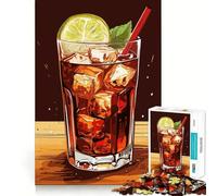 Cuba Libre Cocktail 1000 Piece Jigsaws for Adults Puzzle Decompress Tight Joint Fun Challenge Art Decor (38x26cm)