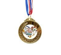Cuba Love Heart Landscap National Flag Gold Award Winner Medal First Place Ribbon