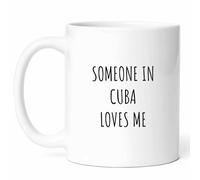 Cuba Loves Me Mug - Caribbean Coffee Cup - Cuban Culture Funny Gift from - Havana Tea Mugs - Tropical Paradise Cups - 11Oz Ceramic Drinking Cups for Lovers, Birthday, Him, Her, Christmas, Cultural