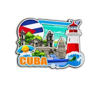 Cuba Magnet Fridge Magnet Wooden 3D Landmarks Travel Collectible Souvenirs Decoration Handmade -4503