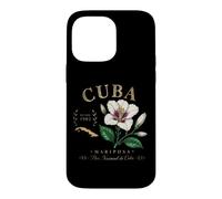 Cuba Mariposa Flower Vintage Botanical Since 1902 Art Case for iPhone 14 Pro Max