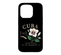 Cuba Mariposa Flower Vintage Botanical Since 1902 Art Case for iPhone 15 Pro