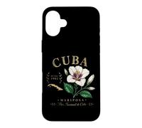 Cuba Mariposa Flower Vintage Botanical Since 1902 Art Case for iPhone 16 Plus