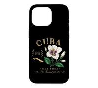 Cuba Mariposa Flower Vintage Botanical Since 1902 Art Case for iPhone 16 Pro