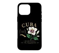 Cuba Mariposa Flower Vintage Botanical Since 1902 Art Case for iPhone 16 Pro Max