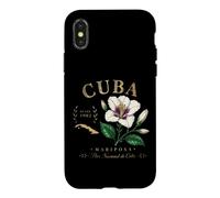 Cuba Mariposa Flower Vintage Botanical Since 1902 Art Case for iPhone X/XS