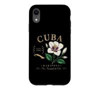 Cuba Mariposa Flower Vintage Botanical Since 1902 Art Case for iPhone XR
