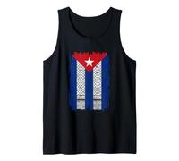 Cuba Palestine Flag Cuban Palestinian Heritage keffiyeh Tank Top
