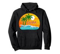 Cuba Palm Trees Caribbean Beach Sunset Sunrise Souvenir Pullover Hoodie