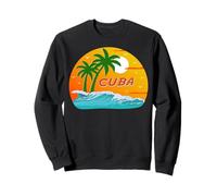 Cuba Palm Trees Caribbean Beach Sunset Sunrise Souvenir Sweatshirt