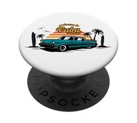 Cuba Palm Trees Vintage Car Holiday in Havana Souvenir PopSockets Adhesive PopGrip