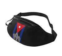 Cuba Revolution Fist Cuban Flag Waist Bag Men's and Women's Adjustable Travel Chest Pack Outdoor Running Waist Bag