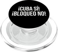 Cuba Si Bloqueo No Cuban Slogan Spanish Phrase PopSockets PopGrip for MagSafe