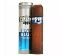 CUBA SILVER BLUE 100ML EDT SPRAY FOR HIM - NEW BOXED & SEALED - FREE P&P- UK