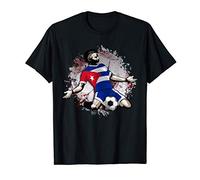 Cuba Soccer Cuban National Flag Proud Football Lovers Design T-Shirt