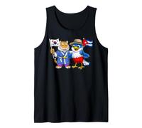 Cuba South Korea Flag Cuban Korean Roots Cuban Heritage Tank Top