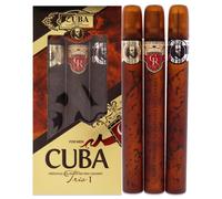 Cuba Trio 1 by Cuba for Men - 3 Pc Gift Set 1.17oz Cuba Gold EDT Spray, 1.17oz Cuba Royal EDT Spray, 1.17oz Cuba VIP EDT Spray