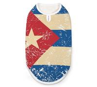 Cuba Vintage Flag Cute Printed Dog Shirt Clothes Lightweight Sleeveless Pet Tank Top for Small Medium Large Pets
