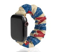 Cuba Vintage Flag Fashion Scrunchie Watch Strap Compatible with IWatch Series 1 2 3 4 5 6 Elastic Replacement Band