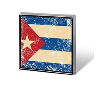 Cuba Vintage Flag Square Metal Brooches 1 Inch Decorative Badges Exquisite Decorations Pins for Clothing